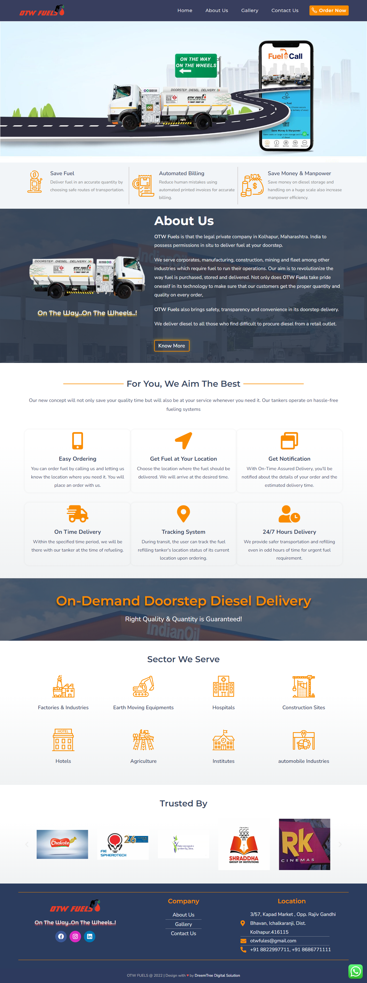 OTW fuel website by dreemtree